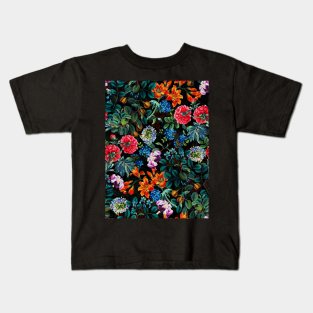 Chintzy Florals II - Night Kids T-Shirt